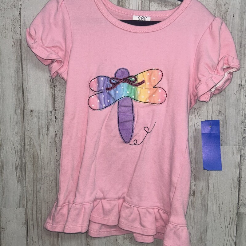 5 Pink Butterfly Top, Pink, Size: Girl 5T