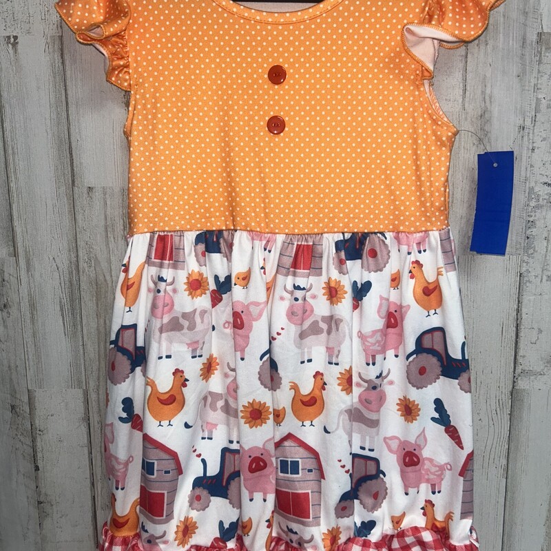 5T Farm Print Dress
