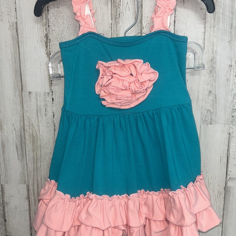 2T Teal/Pink 2pc Set, Teal, Size: Girl 2T