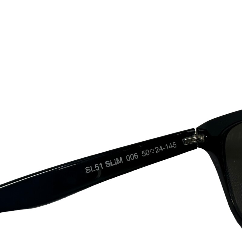 Saint Laurent<br />
Black Frame Blue Lens Square Sunglasses 50MM<br />
Style:SL51