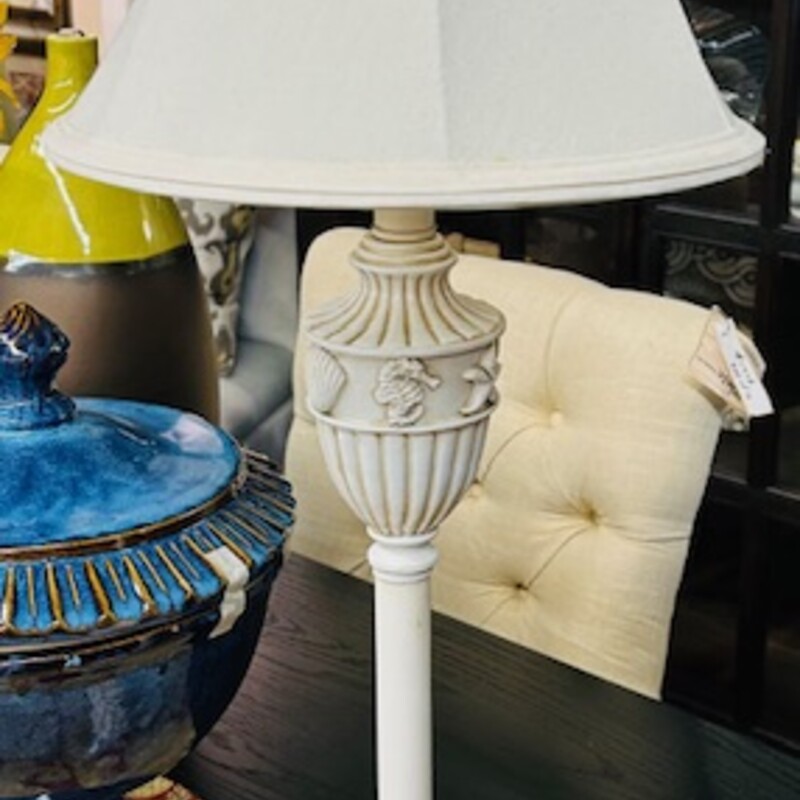 Seashell Ornate Table Lamp
Cream Brown
Size: 11 x 31H