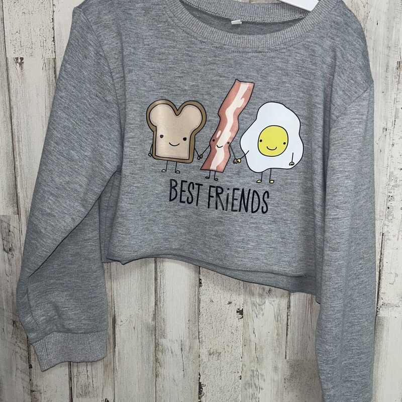 8 Best Friends Breakfast, Grey, Size: Girl 7/8