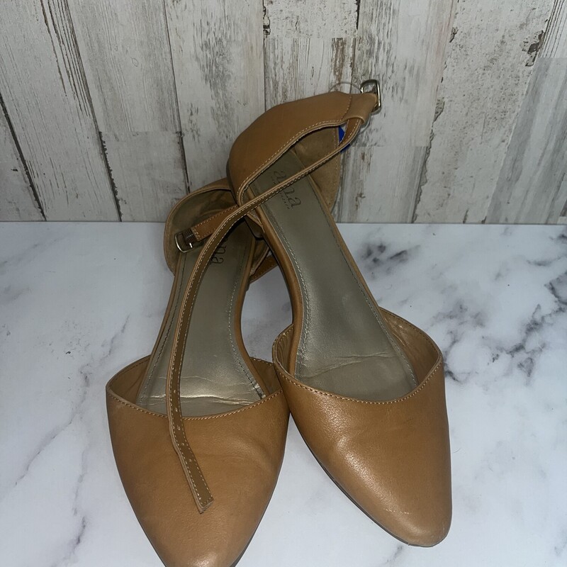 A8 Tan Strapped Flats