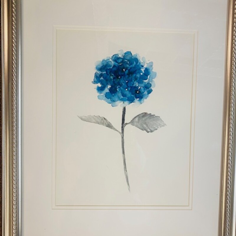 Blue Hydragena Print
Blue White in Silver Frame
Size: 19x23H
Coordinating Hydragena Print Sold Separately