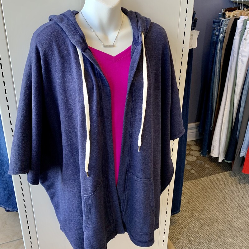 Aerie Hooded Open Sweater,
Colour: Blue,
Size: XS / S generous