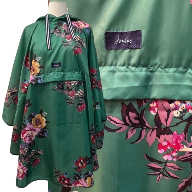 Joules Milport Poncho
Hooded with Pocket
Great Floral Design
Colors: Green with A Burst of Other Colors
One Size
