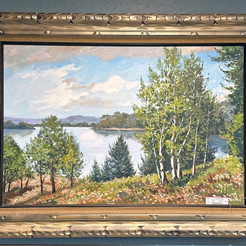 Beautifully Framed Lake Oil Painting
33 In x 45 In.
Signed D. Yung