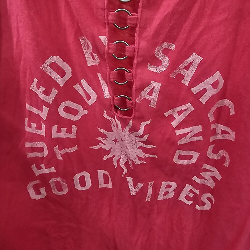 Tank in red with Fueld by sarcasm tequilla and good vibes graphic
