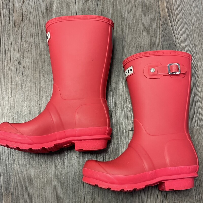 Hunter Rain Boots, Coral, Size: 1Y