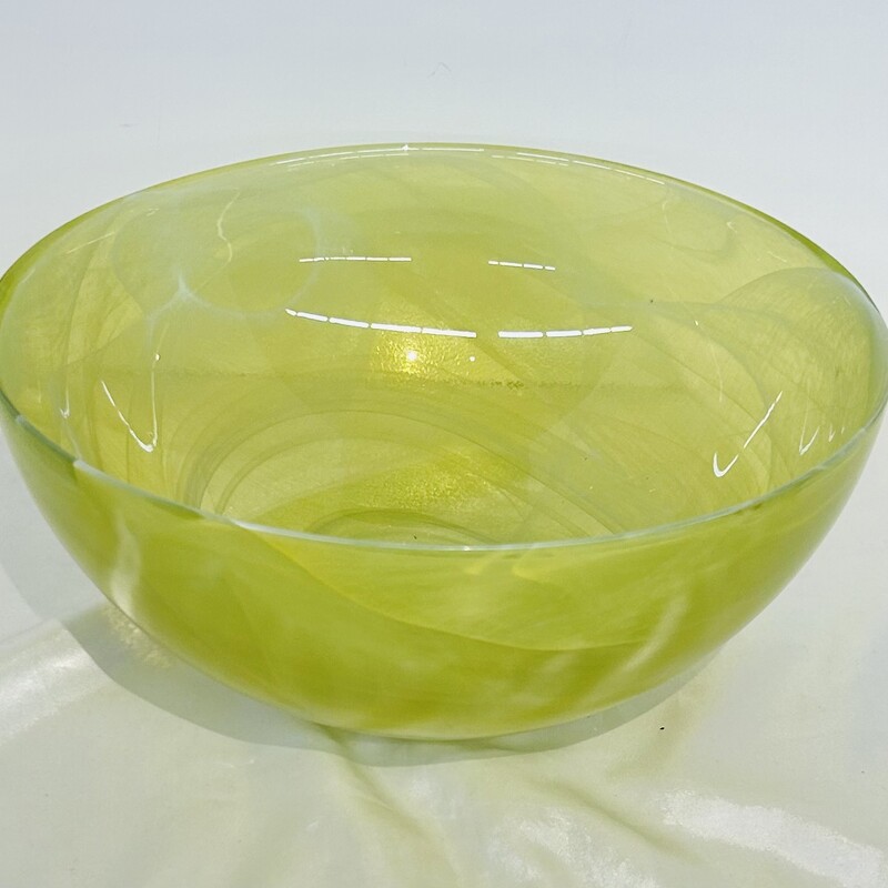 Smokey Glass Bowl
Yellow White
Size: 11.75 x 5.25 H