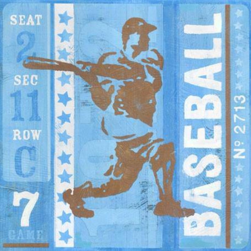 Game Tix Baseball Canvas
Light Blue White Tan Canvas
Size: 30x30