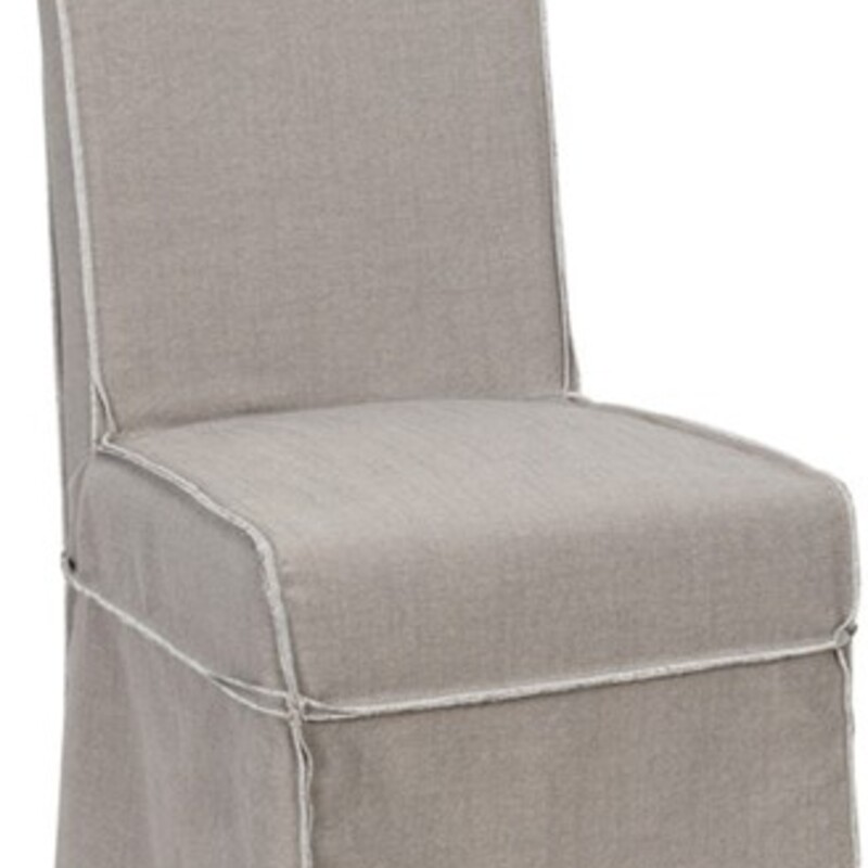 Classic Home Shane Dining Chairs
Taupe Grey Fabric
Size: 20x24x43H
Slip Covered with Raw Edge Stitching
Retail $1700+/4pc