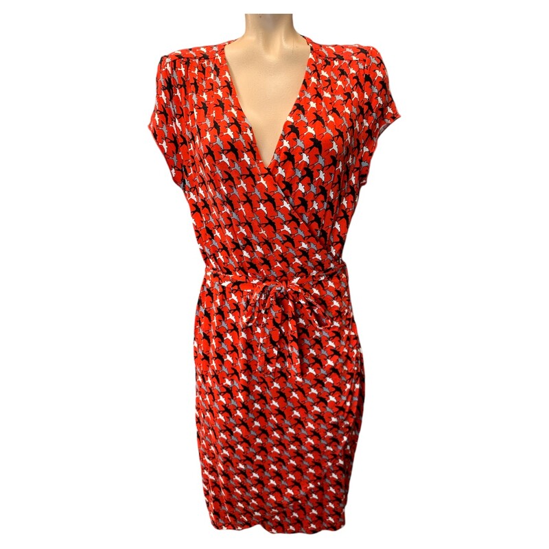 UTTAMBoutique Dress S14, Red/blk, Size: L