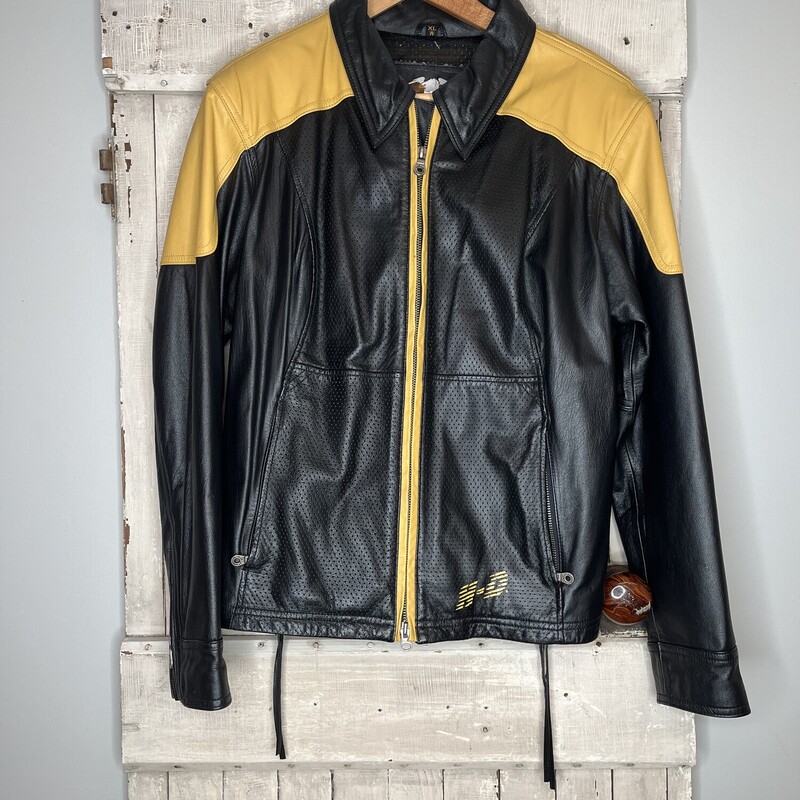 Jacket Harley Davidson, Blk/gold, Size: Xlarge