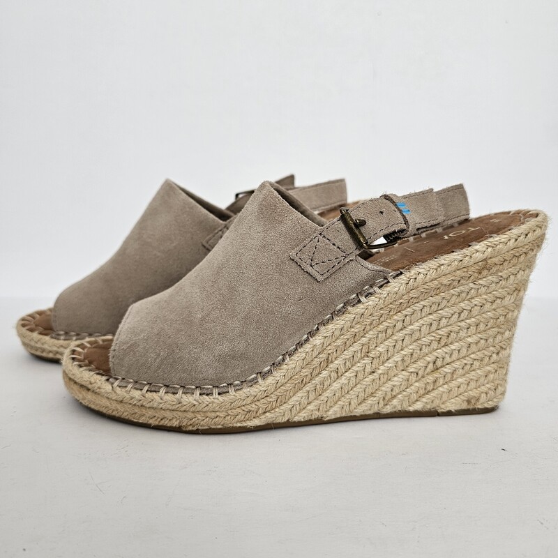 Toms Suede, Tan, Size: 9