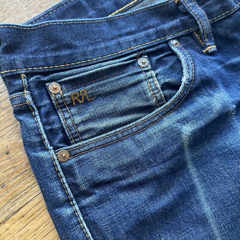 Double RLJeans Distressed, DkJeans, Size: 34 X 32<br />
LOW STRAIGHT LOWRISE/ SLIM STRAIGHT LEG/ SELVEDGE DISTRESS/ 5-POCKETS/ BUTTON FLY Dark  BLUE JEANS Sz 34 x 32 These jeans are one of the hottest jeans in the market today...don't miss out on these!!<br />
<br />
All Sale Are Final<br />
No Returns<br />
<br />
Pick Up In Store<br />
OR<br />
Have It Shipped<br />
<br />
Thanks For Shopping With Us;-)