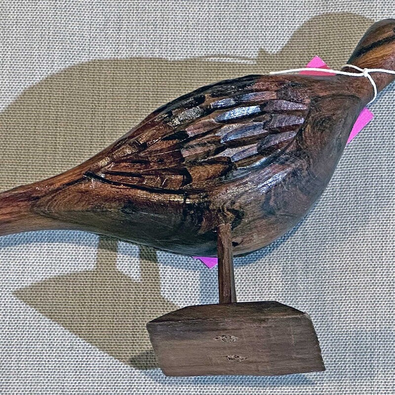 Carved Wooden Bird 9 X 6
