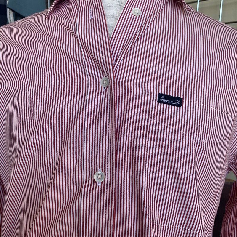 Facconable Stripe Buttond, Red/whit, Size: Small
All Sale Are Final
No Returns

Pick Up In Store
OR
Have It Shipped

Thanks For Shopping With Us;-)