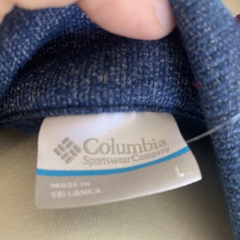 ColumbiaLS1/3ZUSweater, Blue, Size: Large<br />
All Sales are Final<br />
No Returns<br />
<br />
Pick up in store within 7 days of purchase<br />
OR<br />
Have It Shipped<br />
Thank You For Shopping With Us:-)