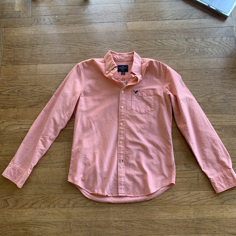 A Eagle Button Shirt, Coral, Size: SP<br />
All Sale Are Final<br />
No Returns<br />
<br />
Pick Up In Store<br />
OR<br />
Have It Shipped<br />
<br />
Thanks For Shopping With Us;-)