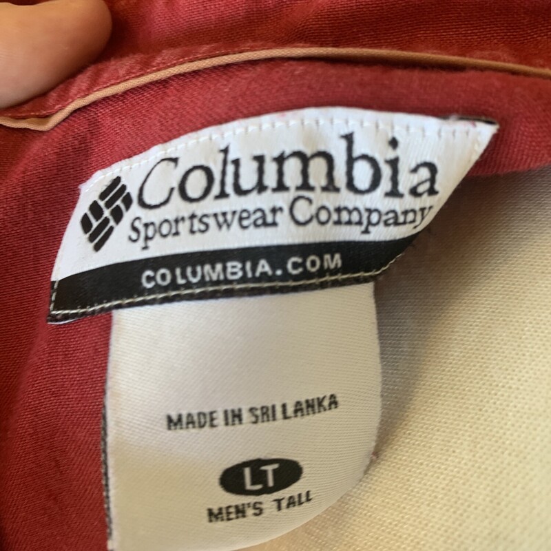 Columbia Butt Down Tee, Red, Size: LT<br />
All Sales are Final<br />
No Returns<br />
<br />
Pick up in store within 7 days of purchase<br />
OR<br />
Have It Shipped<br />
Thank You For Shopping With Us:-)