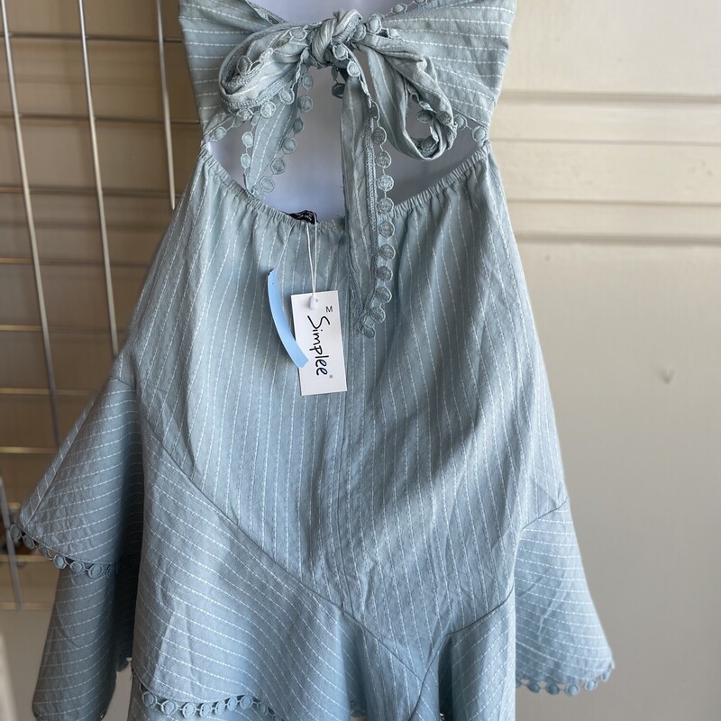 New With Original Tags:  Simplee Sun Dress, Blue, Size: M<br />
All sales are final.<br />
Pick up from store within 7 days of purchase or have it shipped.
