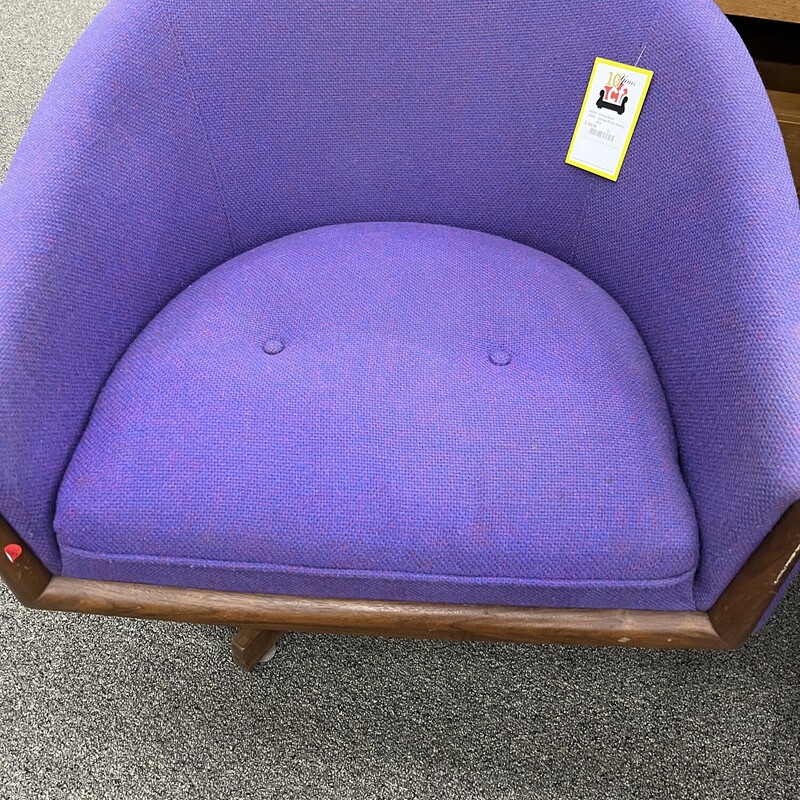 Vintage Purple Swivel Chair