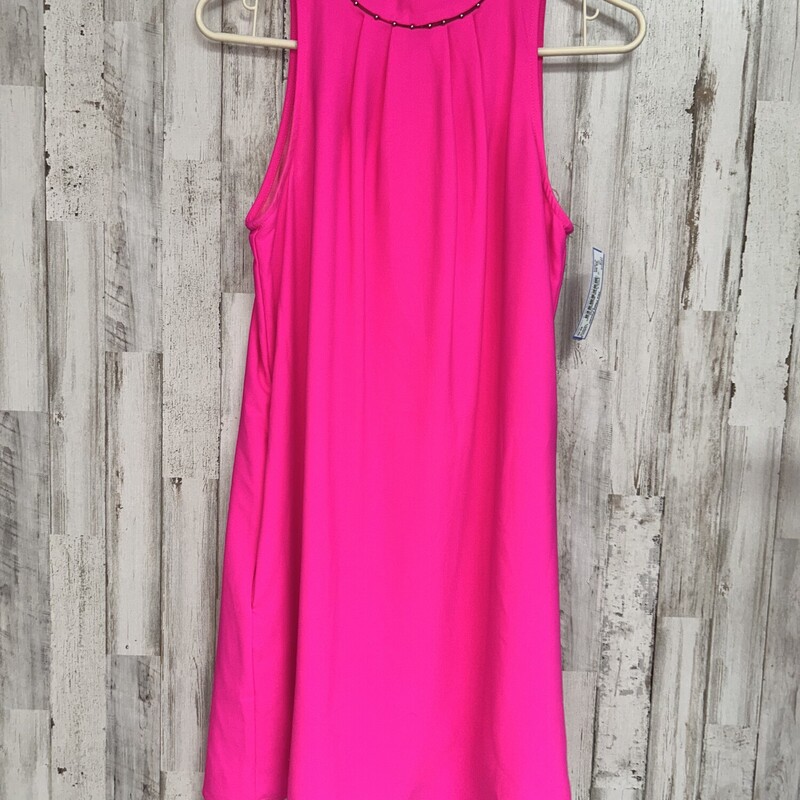 S Hot Pink Studded Dress
