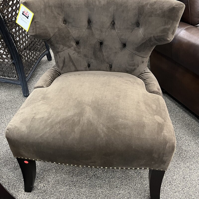 Brown Fabric Acc. Chair