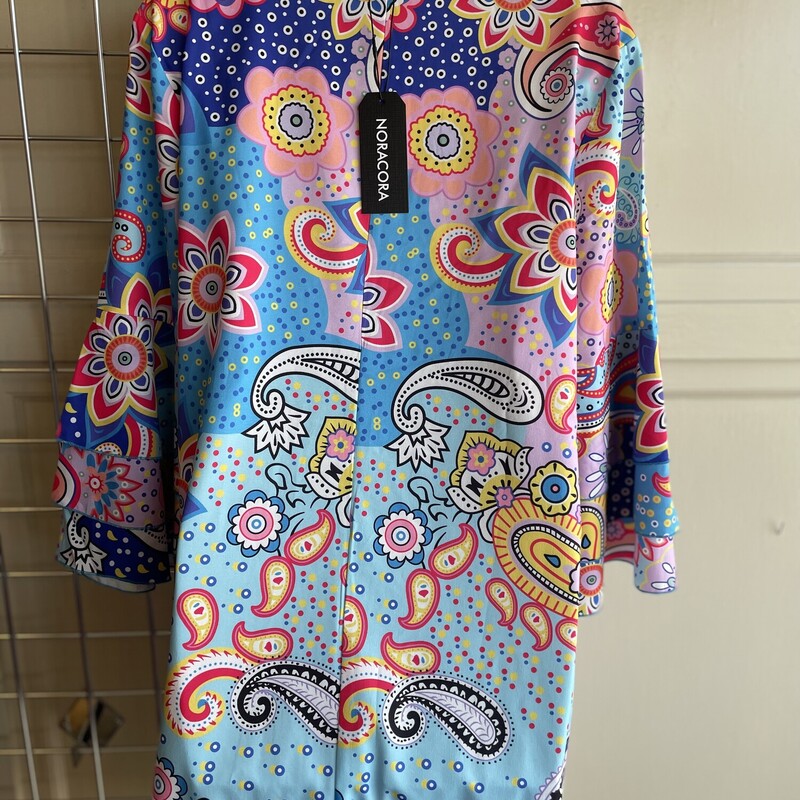 Nwt Noracora Dress,Midi, layrered ruffle sleeves,<br />
 Multi Color Size: Med<br />
New with tags<br />
All sales final<br />
free instore pickup within 7 days of purchase<br />
shipping available