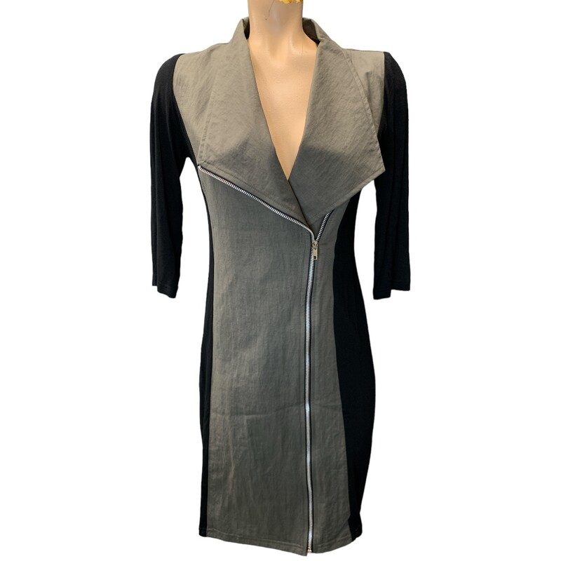 Lousje & Bean Dress, Grey/blk, Size: S