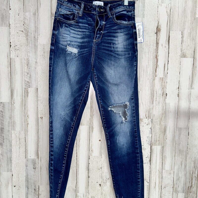 Sz3 Ripped Knee Jeans, Blue, Size: Ladies S