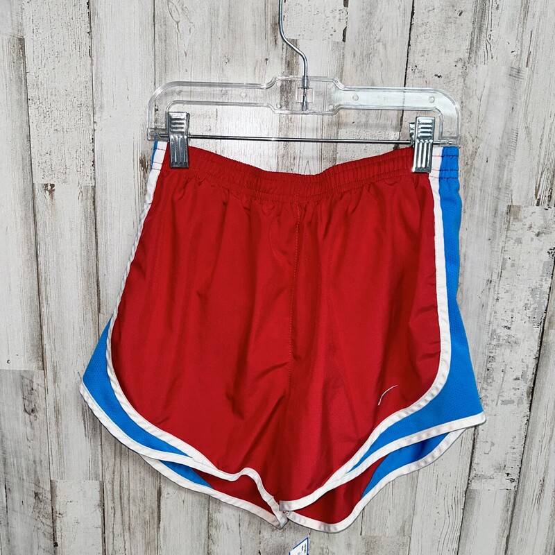 S Red/Blue Logo Shorts, Red, Size: Ladies S
