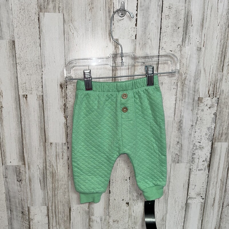 3/6M Green Quilted Jogger, Green, Size: Boy 0-9m