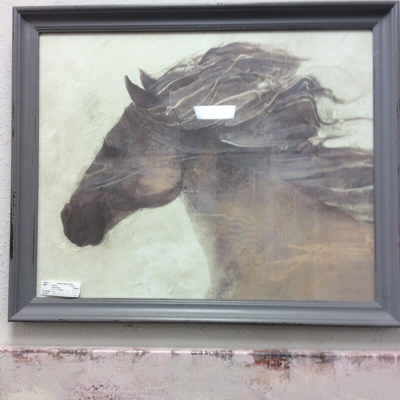 'Into The Wind Ivory' print by East Urban Home mounted in a gray frame.  Size: 31x25