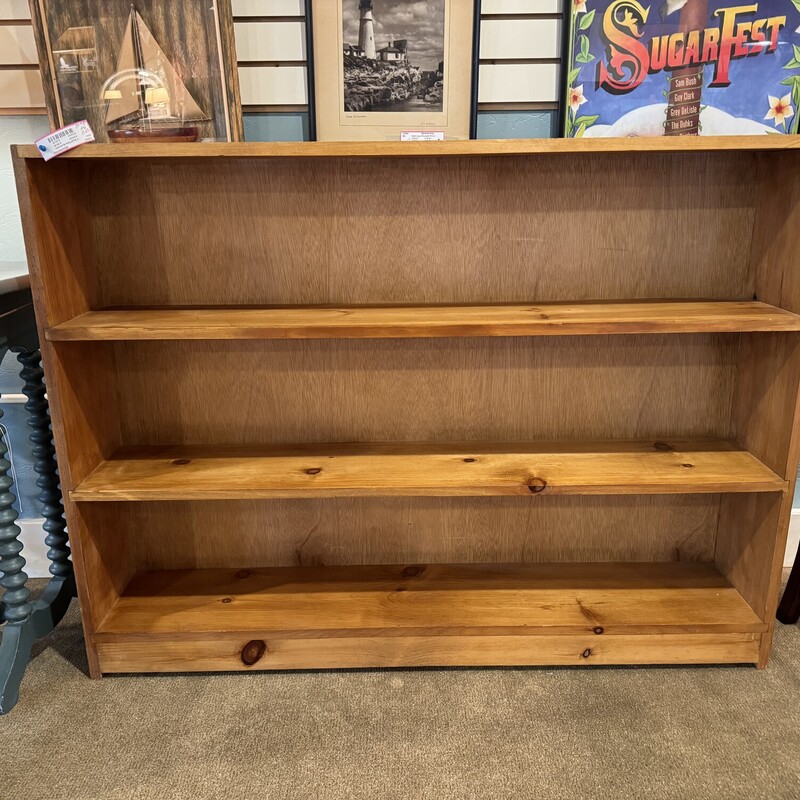 3 Shelf Pine Bookcase
48 Inches Wide, 9 Inches Deep, 36 Inches High