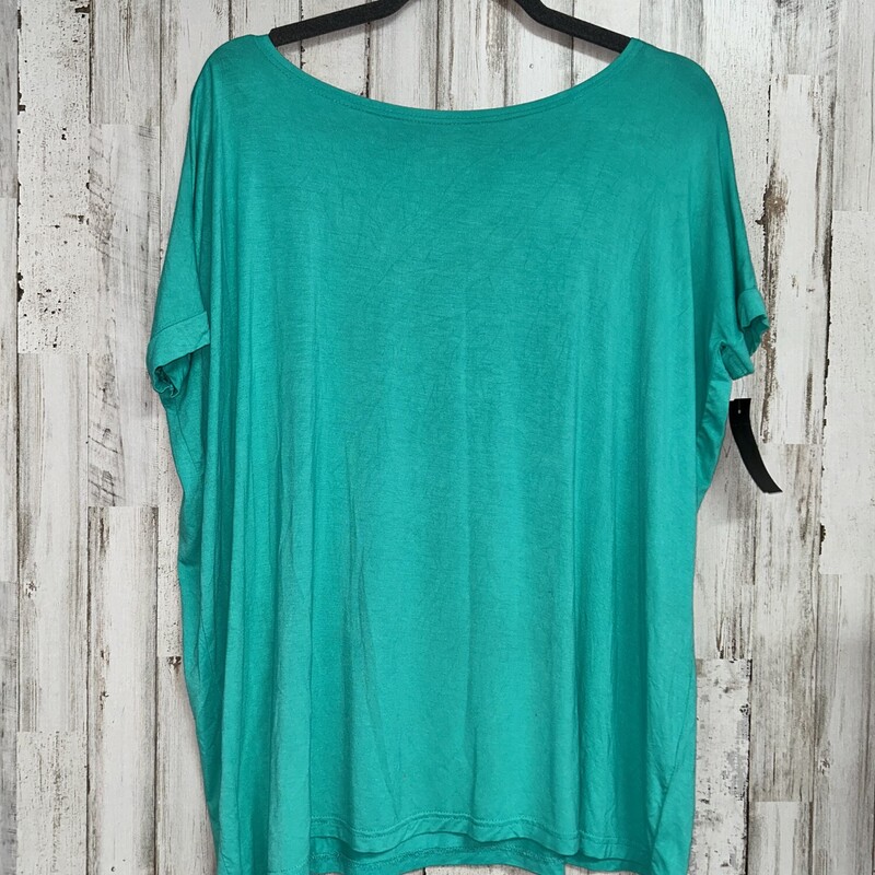 S Teal Piko Top, Teal, Size: Ladies S