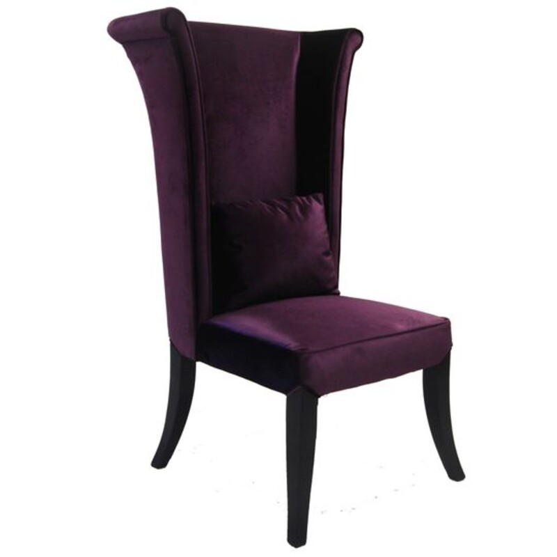 Armen Mad Hatter Chair
Purple Velvet + Pillow
Size: 24x24x52H
Retail $825+
