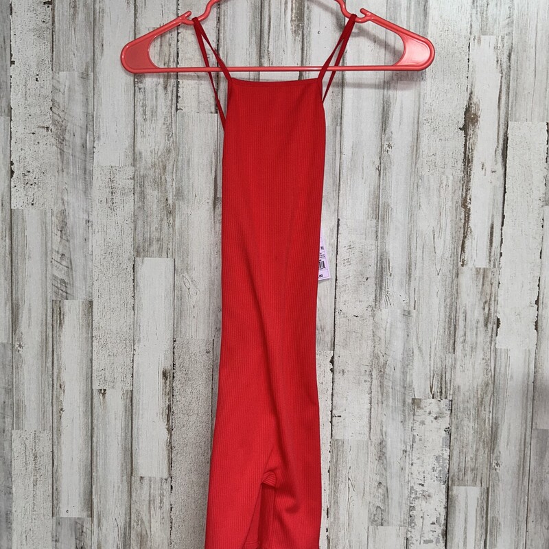 NEW XS Red Ribbed Dress