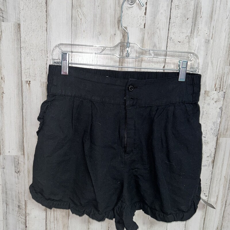 Sz6 Black Button Shorts