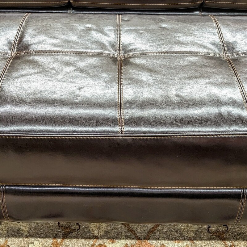 Chateau DAx Ottoman
Black Brown Leather
Milano Italy
Size: 47x24x16H