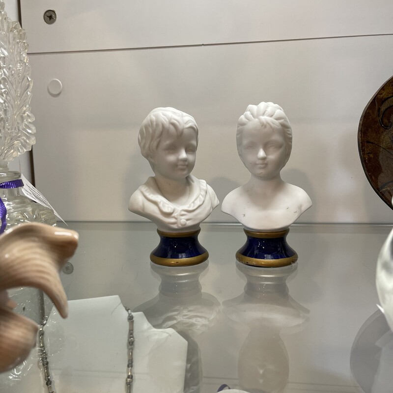 Pair Biscuit Infant Busts