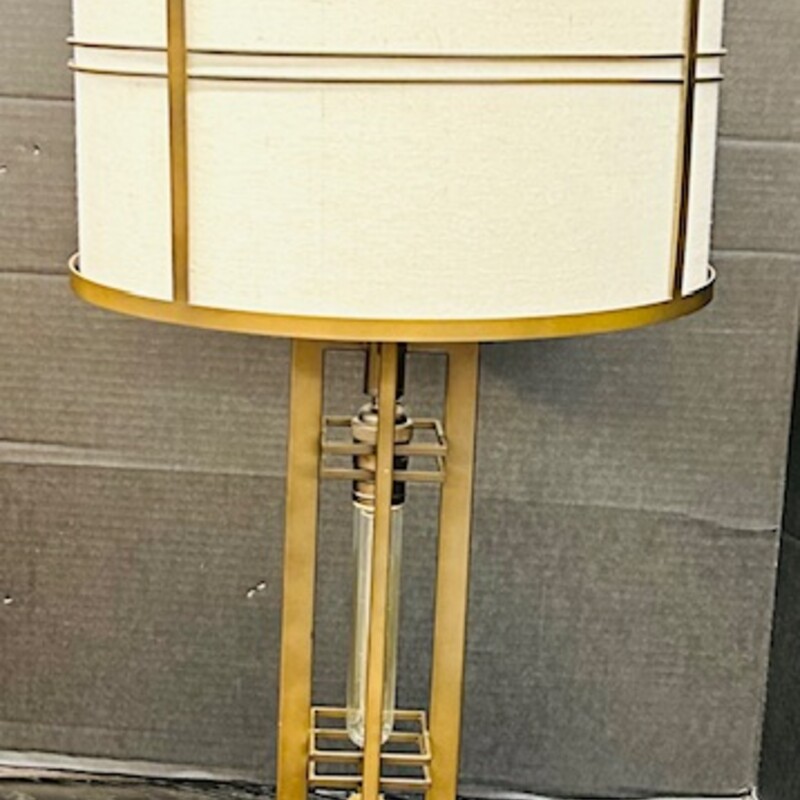 Industrial Metal Bulb in Base
Metal Framed Shade Lamp
Brown Cream
Size: 14.5 x 29H