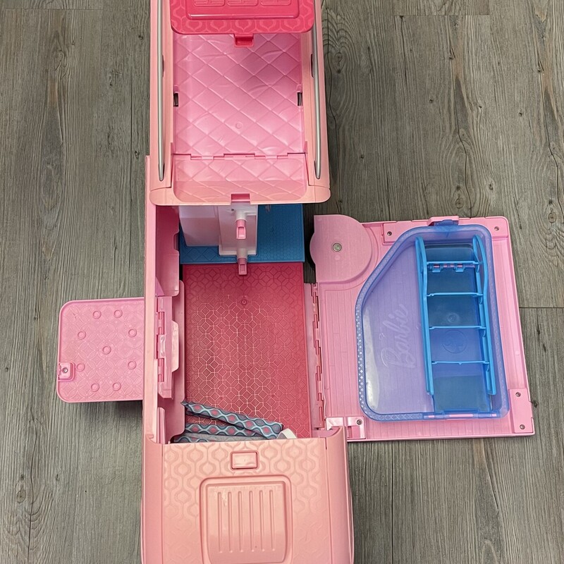 Barbie Doll Camper Van, Pink, Size: Pre-owned