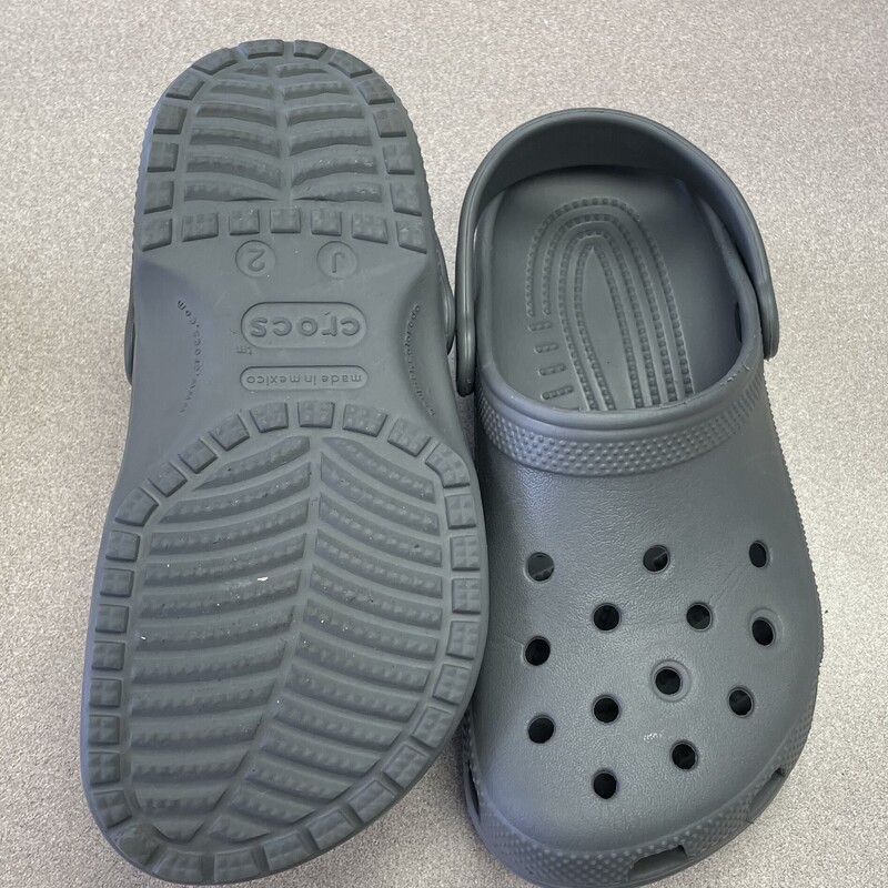 Crocs Clogs, Grey, Size: 2Y