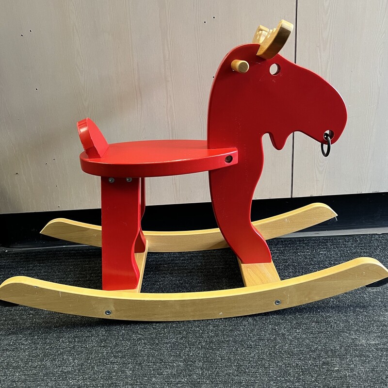 Ikea Ride On Moose, Red, Size: Wooden