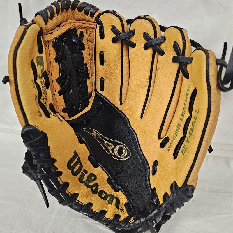 Pre-owned Wilson Pro T-ball Glove, Right Hand Throw, Size: 10in.