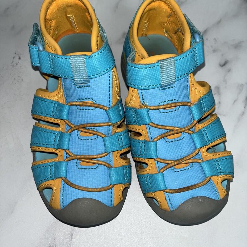 8 Blue/Orange Sandals