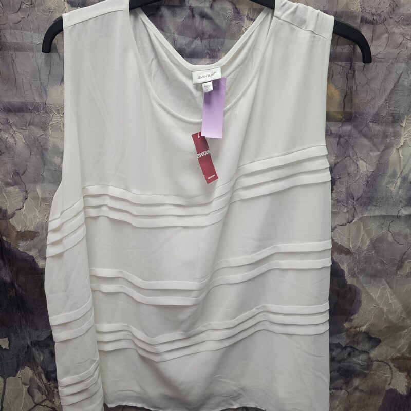 Brand new with tags - retails for $45!!  White tank with layered sheer top layer
