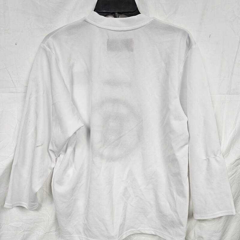 Pre-owned CCM LTP Bruins Jersey, White, Size: Yth L/XL
